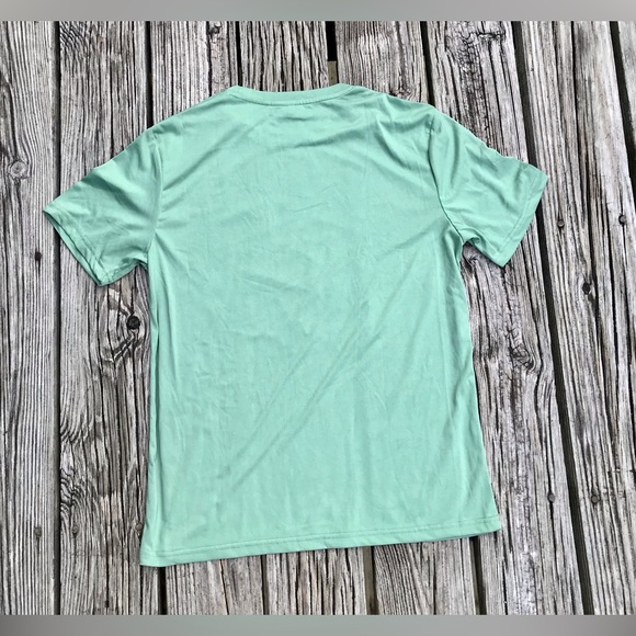 2/$10 Mens M Graphic Let’s Go Fishing Funny Novelty Print Tee Top Tshirt - Picture 8 of 10